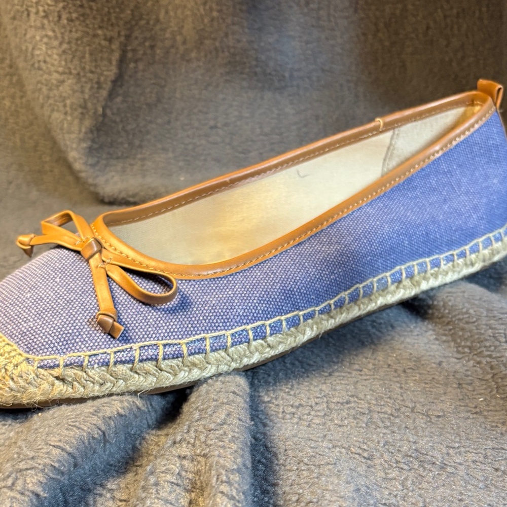 Franco Sarto Blue and Tan Espadrilles - Picture 4 of 8